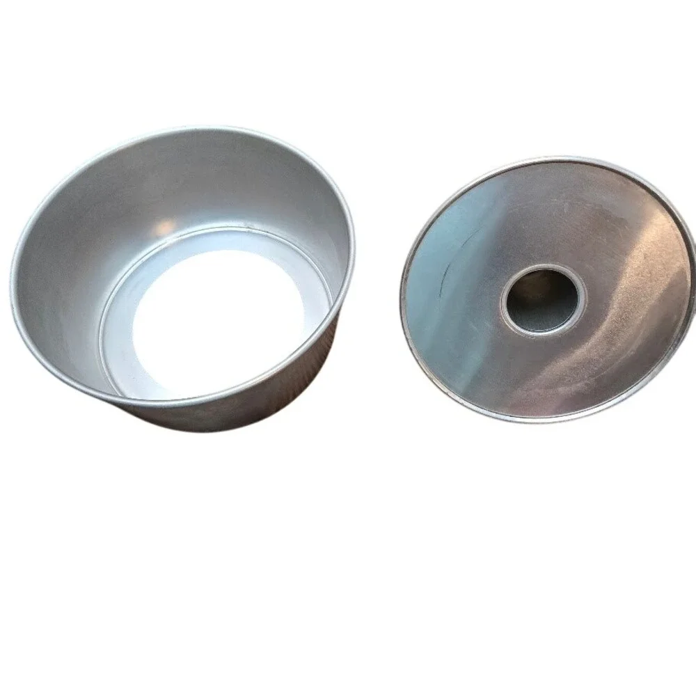 Vintage Aluminum Angel Food Cake‎ Pan 2 Piece Tube Baking Mold Set